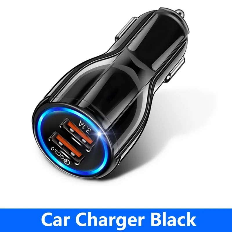 QC 3.0 Car Charger Type C USB Fast Charger Data Cable For OPPO Reno 6 5 4 Pro Realme 8 7 Pro A95 A55 5G Car Charger Phone Cable quick charge usb c Chargers