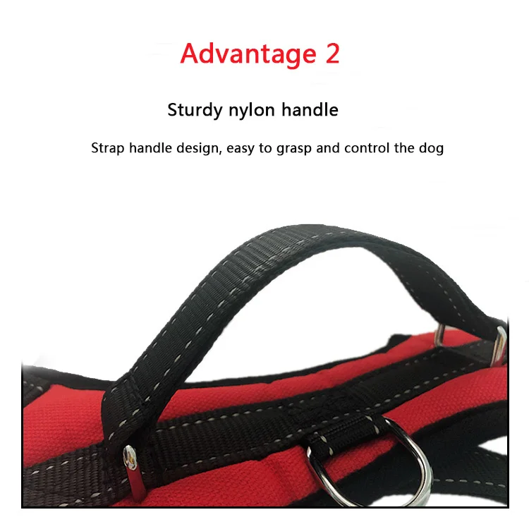 Vest For Dog Training - Heavy Duty Nylon Dog Pet Harness with Padded Collar for Extra Big, Large, Medium, and Small Dogs - Husky Dog Supplies