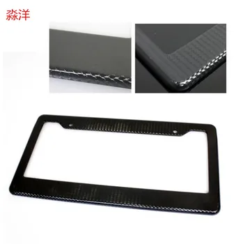 

Carbon Fiber Painted Style License Plate Frame Cover - Front or Rear Universal fit all US license plate and all model of car