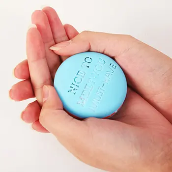 

Cute Round Hamburger Carrot Shape Warm Hand Egg Burger Blue Make People Better