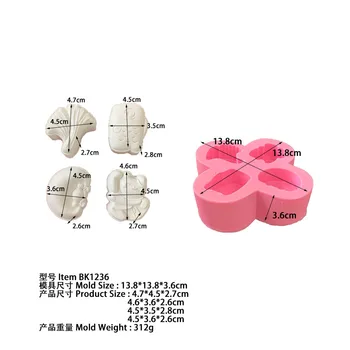 

Bk1236 Four New Style Silicone Mould DIY Lucky Cat Handmade Soap Mold Plaster Silicone Mold Silicone Mould