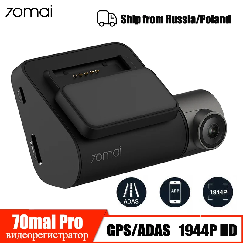 Дешево 70mai Dash Cam Pro 1944P font b gps b font ADAS Автомобильный видеорегистратор камера Wifi Голосовое управление ночное видение 24H монитор парковки Автомобильная камера ...