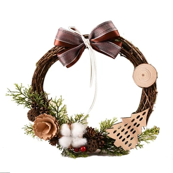 

Christmas Wreath Swan Lemon Cotton Front Door Wreath Perfect Ornament for Window Wall Table Home Decor