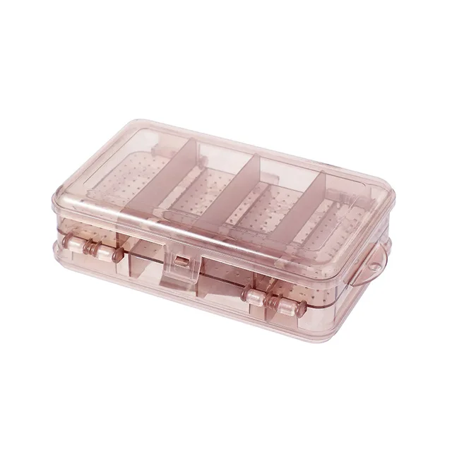 Double-sided 10 Grid Partition Design Storage Tools Women Girls Ring Transparent Earrings Compartment Organizer Box Jewel Case green