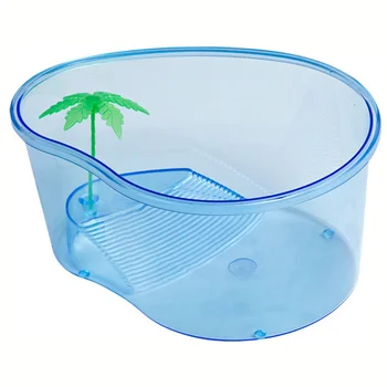 

1 Pc Turtle Tank Plastic Reptile Habitat for Home Sky-blue
