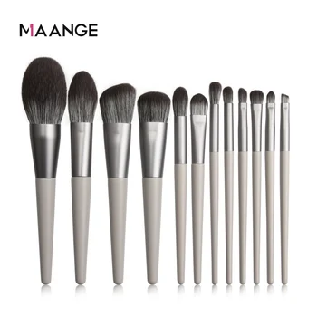 

MAANGE Pro 12Pcs Makeup Brushes Set Cosmetic Foundation Powder Blush Eye Shadow Lip Blend Make Up Brush Tool Kit Maquiagem