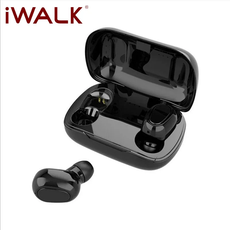 IWALK TWS Earphones Wireless with LCE Display Charging Case Standby Time 120 Hours Bluetooth 5 0 for Iphone Android