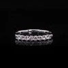 AEAW 14k White Gold 0.25ctw 2mm DF Round Cut Engagement&Wedding Moissanite Lab Grown Diamond Band Ring for Women ► Photo 2/6