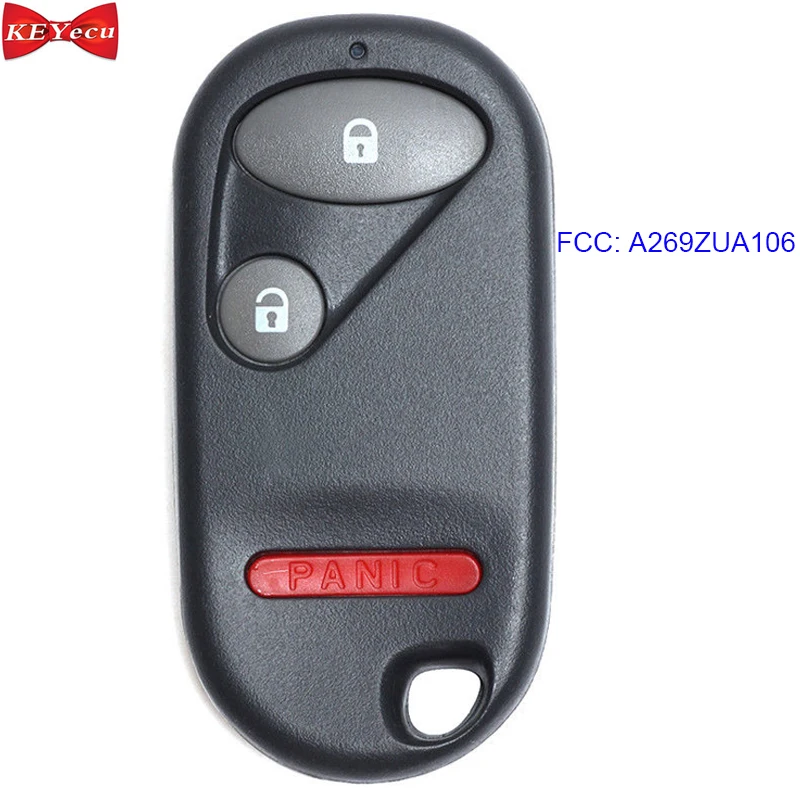 KEYECU 2 шт. для Honda Accord Civic Замена дистанционного автомобиля брелок FCC ID: A269ZUA106 3 кнопки