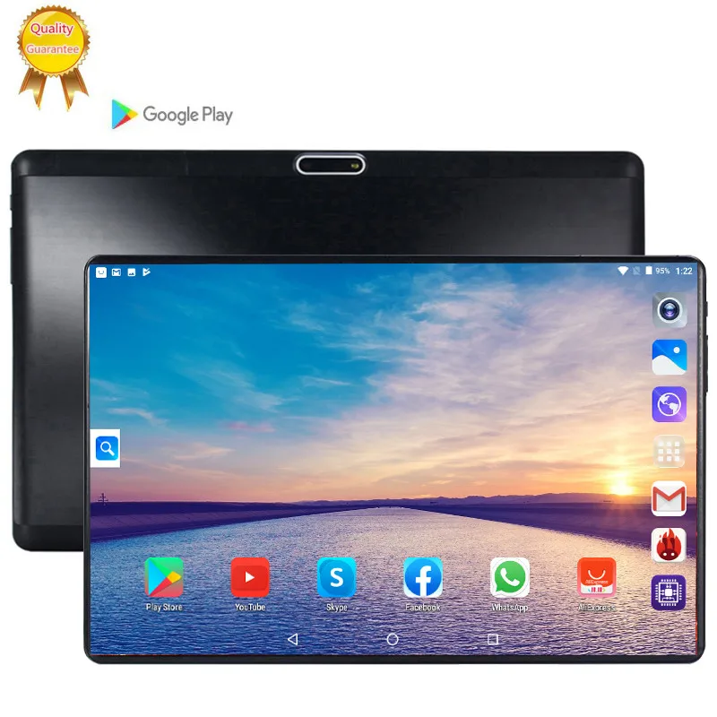 

2.5D 10 Inch Tablet PC Android 9.0 Phablet 3G WCDMA 6G Tablets 6GB RAM 64GB 128GB ROM Octa core Phone Call FM GPS Bluetooth 10.1