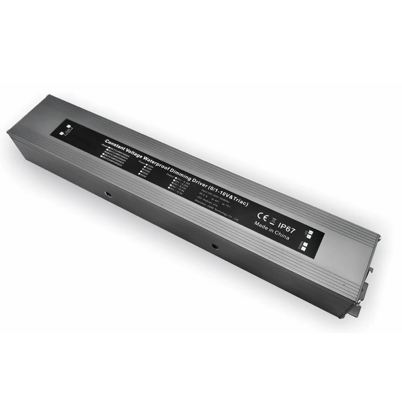 Диммируемый преобразователь IP67 12V 24V 100W 150W 200W 250W 300W Светодиодный драйвер адаптер