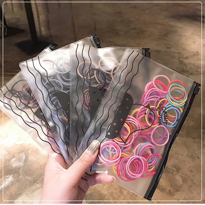 

New 100PCS/Lot Girls Candy Colors Nylon 3CM Rubber Bands Children Safe Elastic Hair Bands Ponytail Holder Kids Hair Accessories