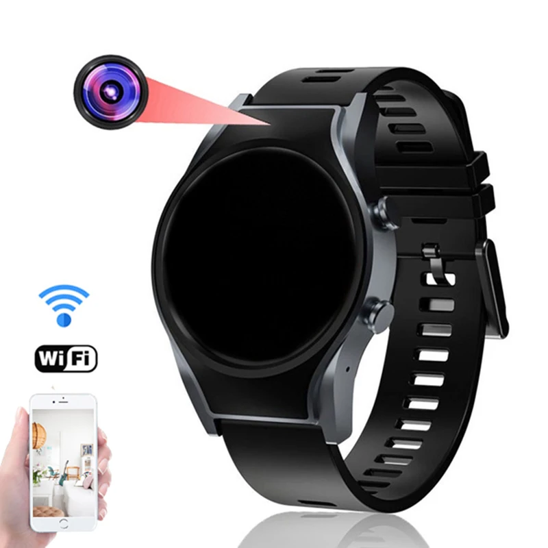 Montre connectée WIFI sans fil 1080P, avec caméra invisible, moniteur