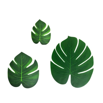 

120Pcs Palm Leaves Tropical Party Decorations Simulation Artificial Leaves Monstera Leaves Jungle Theme Party Decorations Weddin