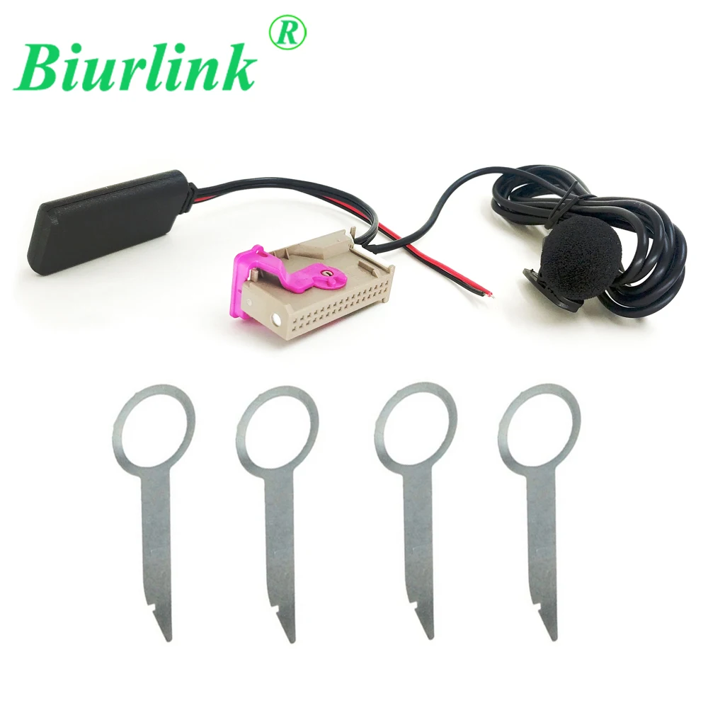 Biurlink CD ключи для удаления и RNSE 32Pin беспроводной Bluetooth Hands Free микрофон аудио MP3 AUX в адаптер для Audi A3 A4 A6 A8 TT