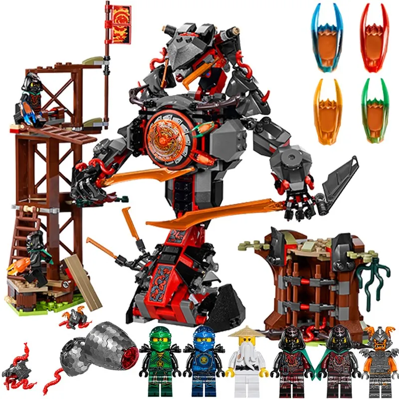 

734pcs legoinglys Ninja Dawn of Iron Doom Building Blocks Bricks DIY Model Ninjagoes Educational Toys for Children