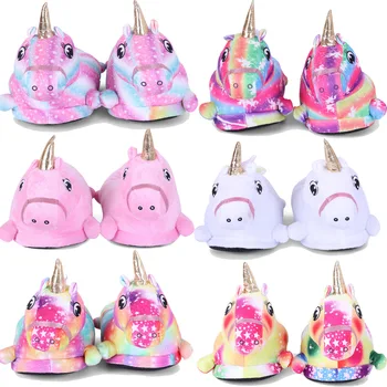 

Boys and Girls Winter Warm Unicorn Slipper Children's Shoes for Adult Baby Home Shoes Indoor Slipper for Kids Boys Slippers