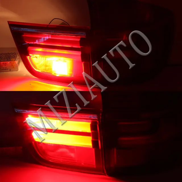MIZIAUTO LED Tail Light For BMW X5 E70 2007 2008 2009 2010 2011 2012 2013 Rear Brake Signal Lamp Car Assembly Taillights Inner