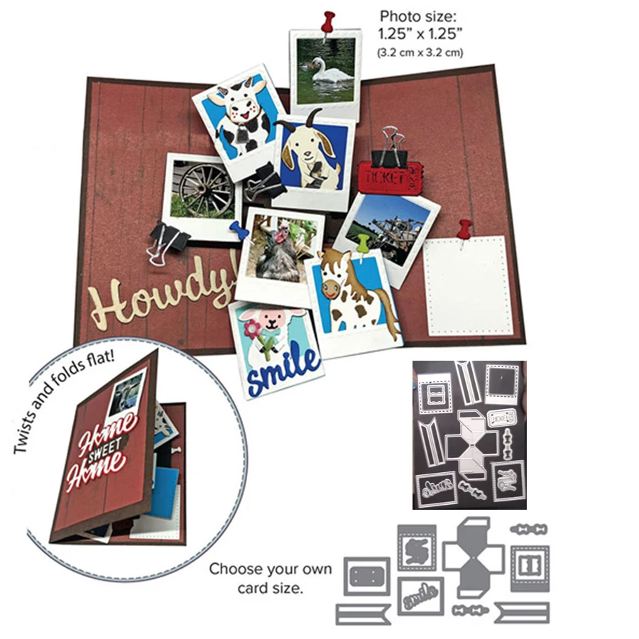 

Hot Foldable Album Set Card Creative Craft Photos Available Metal Cutting Dies For DIY Scrapbooking Album Paper Card New 2020