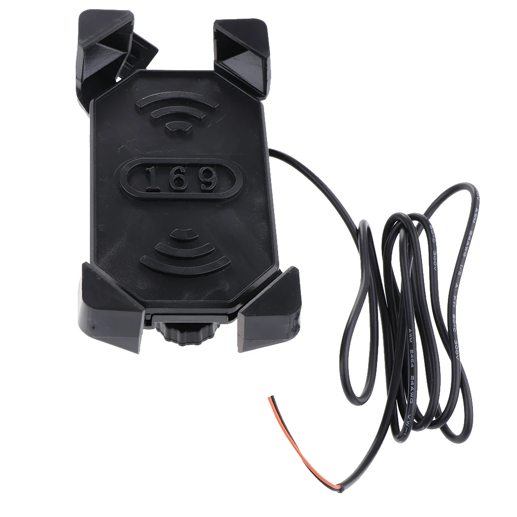 Bicycle Motorcycle Phone Mount Holder,  Bike Cell Phone Grip Stand Holder Shockproof with USB Interface