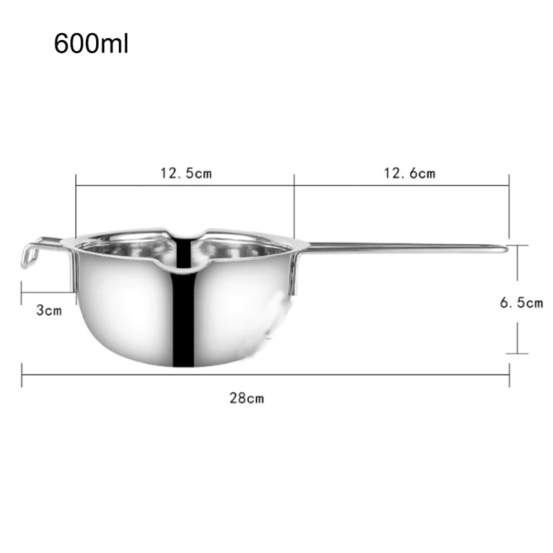 400ml/600ml Chocolate Melting Pot 304 Stainless Steel Cheese Butter Universal Melting Pot Fondant Caramel Heating Baking Tools