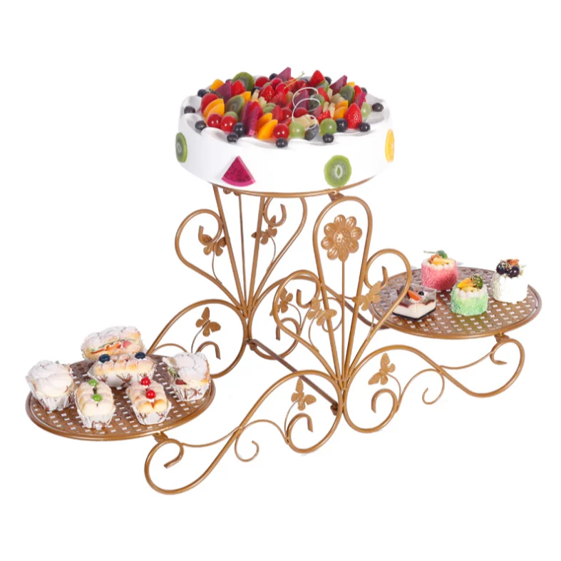 

New European tieyi multi-layer cake shelf creative three-layer dessert tray shelf wedding cake shelf