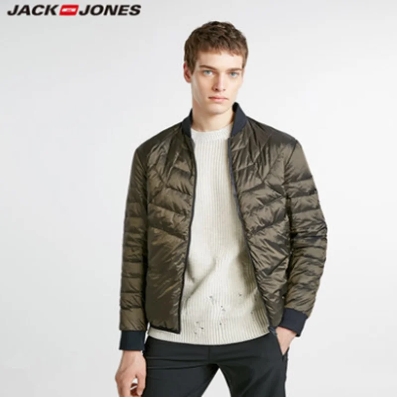 

2020 Men Down Jacket JackJones Men's Winter Baseball Collar Thermal Down Jacket C|218412510