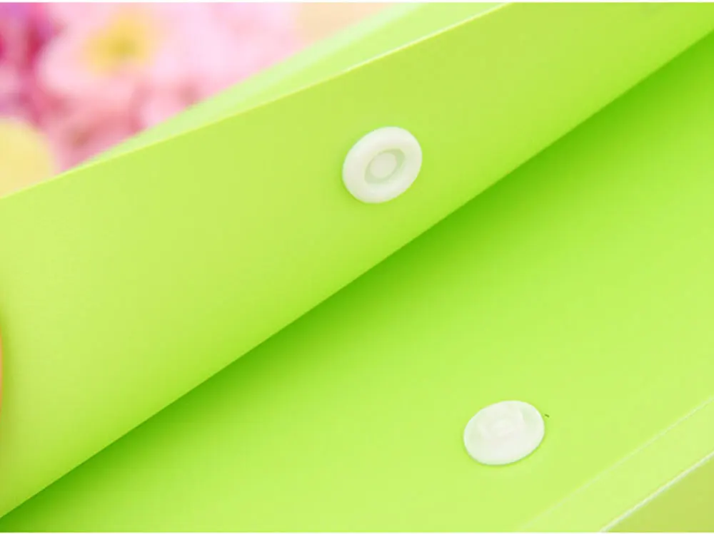 LHX Plastic Candy Color File Folder Small Document Bags Expanding Wallet Bill Folders HP1657 ii