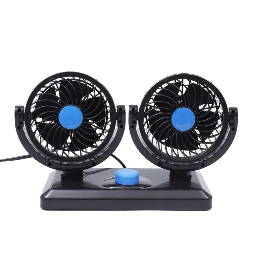 

360 Rotating Free Adjustment Dual Head USB Cooling Air Fan Car Cooling Swing Dashboard Ventilation Fan Air Circulator Sale