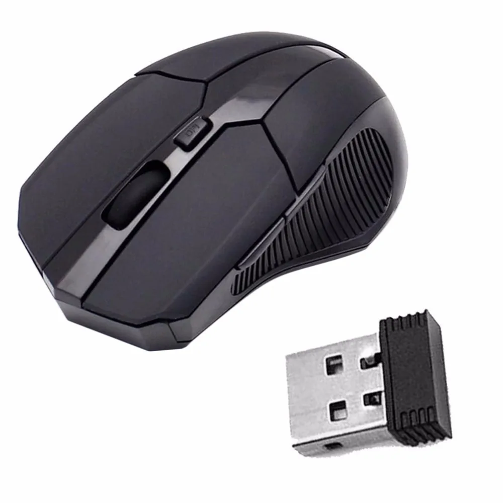 

2.4 GHz 1600 DPI Wireless Optical Black Mouse Mice + USB 2.0 Receiver for PC Laptop