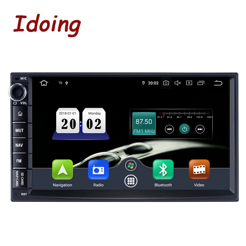 Idoing 2Din Android 7 &quotPX5 4G + 64G 8 ядерный Универсальный Автомобильный GPS DSP радио плеер IPS