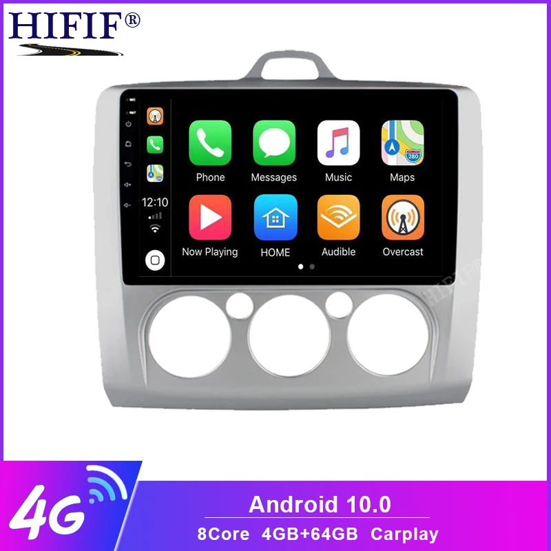 Автомагнитола Carplay 2 din + 32 ГБ Android 10 DSP для ford focus Mk2 2004-2011 мультимедийный видеоплеер