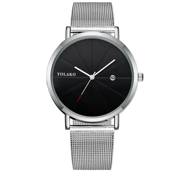 

2020 Rushed Top Fashion Ms Contracted Fashion Alloy Mesh Belt Watch With Calendar Surface Leisure Steel Band Quartz