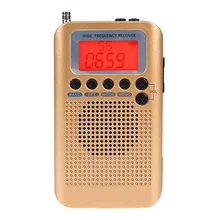 Портативный Легкий ЖК-дисплей цифровой демодулятор громкий звук открытый Будильник FM AM SW полный диапазон радио