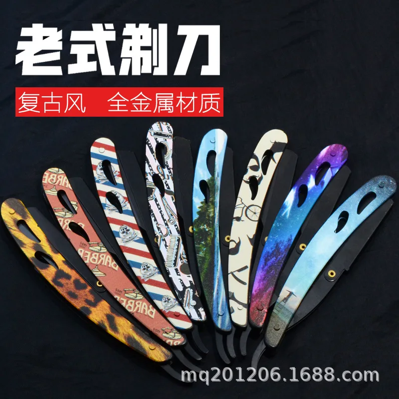 New Retro Hair Razor Barber Shop Dedicated Vintage Razor Shaver Razor Manual Eyebrow Trimming G1126 1