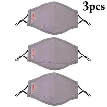 

3pcs/set Mouth Covers With 6pcs Filters Dustproof Cotton PM2.5 Mask Face Mouth Mask Clothing Accessories For Outdoor Unisex