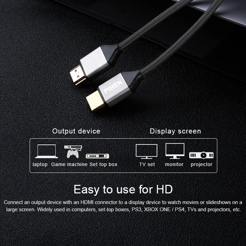 HDMI кабель 4K 2,0 кабель для Apple tv PS4 Разветвитель переключатель коробка HDMI к HDMI кабель 60 Гц Видео Аудио кабель Кабель HDMI 4K