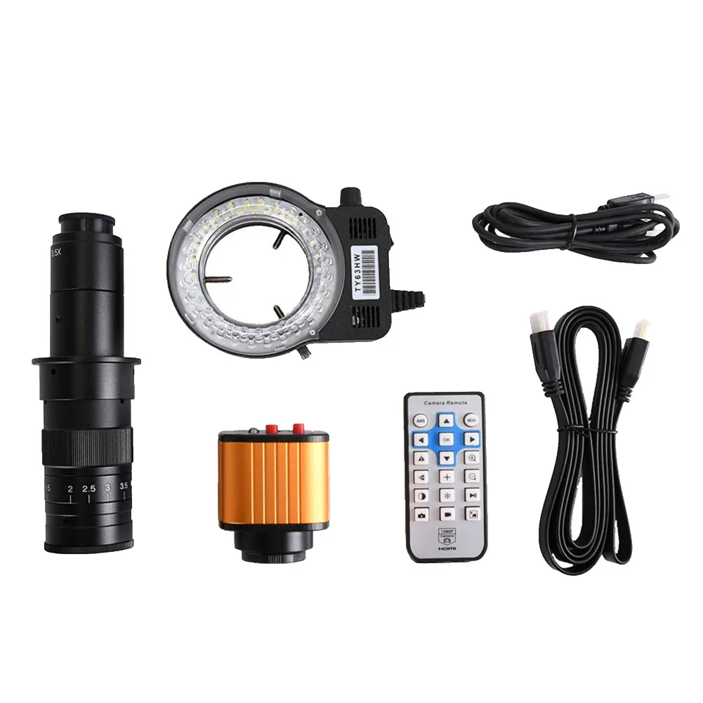 

16MP HDMI USB Industrial Electronic Digital Video Microscope Camera 120X 180X 300X C Mount Lens Kit for Phone DIY Repair TB Sale