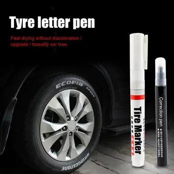

1 Set White Car Paint Pen Waterproof Permanent Tire Marking Pen for Automobile Motorcycle Tire Paint Marker