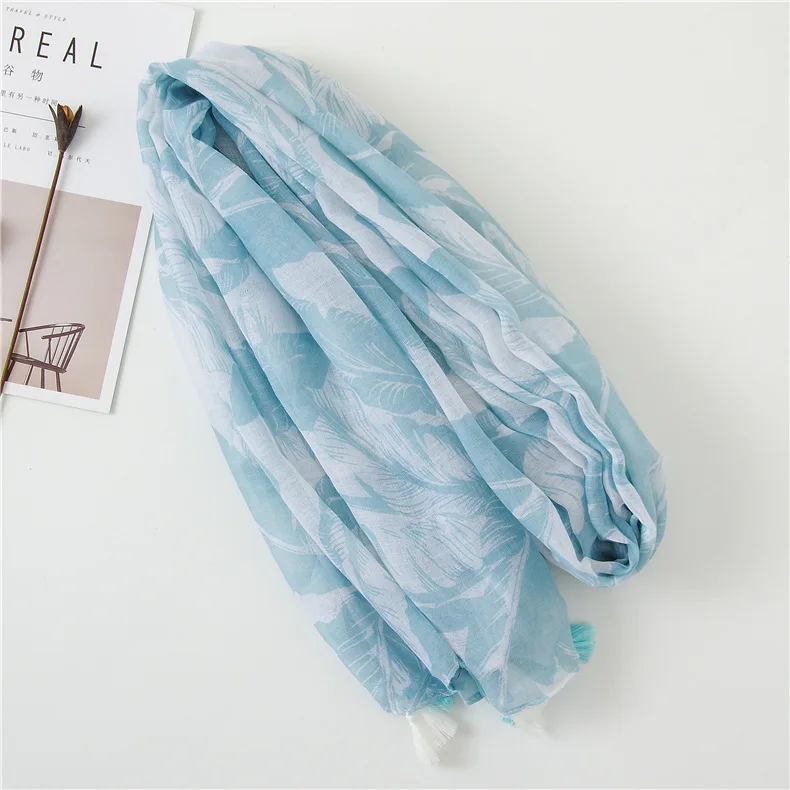 Banana Leaf by Age Scarf Female Spring Summer Korean-style Versatile Long Shawl Ultra Large Dual Purpose Beach Towel