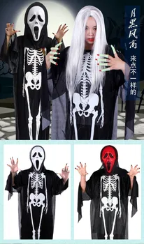 

Halloween Costume Skull Skeleton Demon Ghost Cosplay Costumes Adults Children & Kids Carnival Masquerade Dress Robes Scary Mask