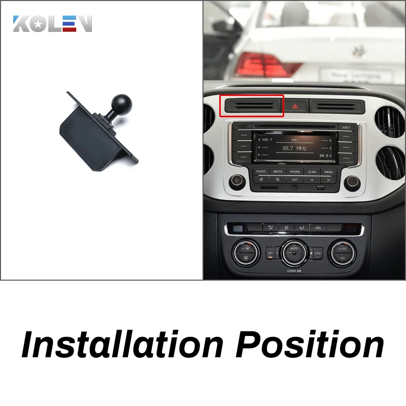 Car Mobile Phone Holder phone holder mobile phone holder For Volkswagen VW Tiguan Passat Polo Golf Sportsvan 2013 2014 Gravity Stand Navigation Bracket