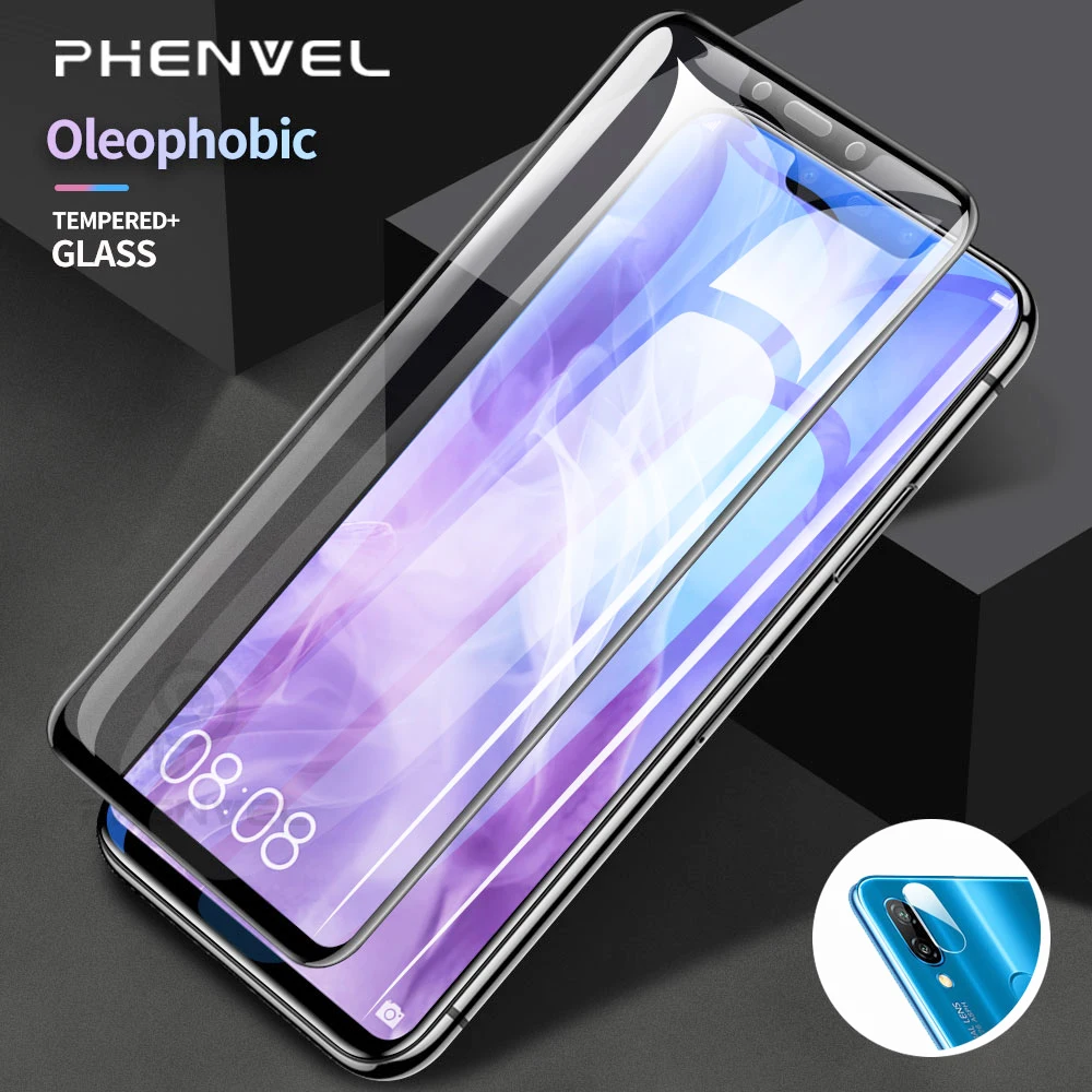 Защитное стекло с полным покрытием для Huawei Mate 20 Lite Олеофобная Защитная пленка