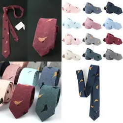 Мужские галстуки, хлопок, узкий галстук, обтягивающие Галстуки для зимы, мужские вечерние галстуки, повседневные Галстуки с принтом