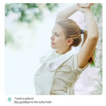 

quiet wind Wearable Fan handheld Air Cooler Conditioner for Room 2020 Mini USB Portable Fan Neck With Rechargeable Battery U