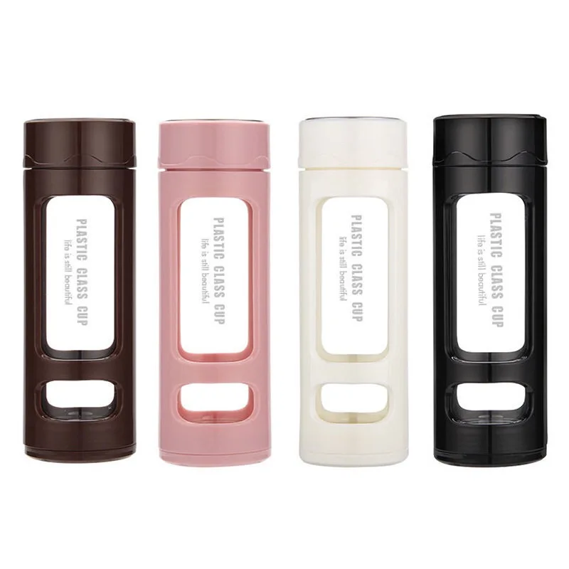 Герметичная Бутылка Для Воды 400 мл с плоским широким горлышком для напитков из