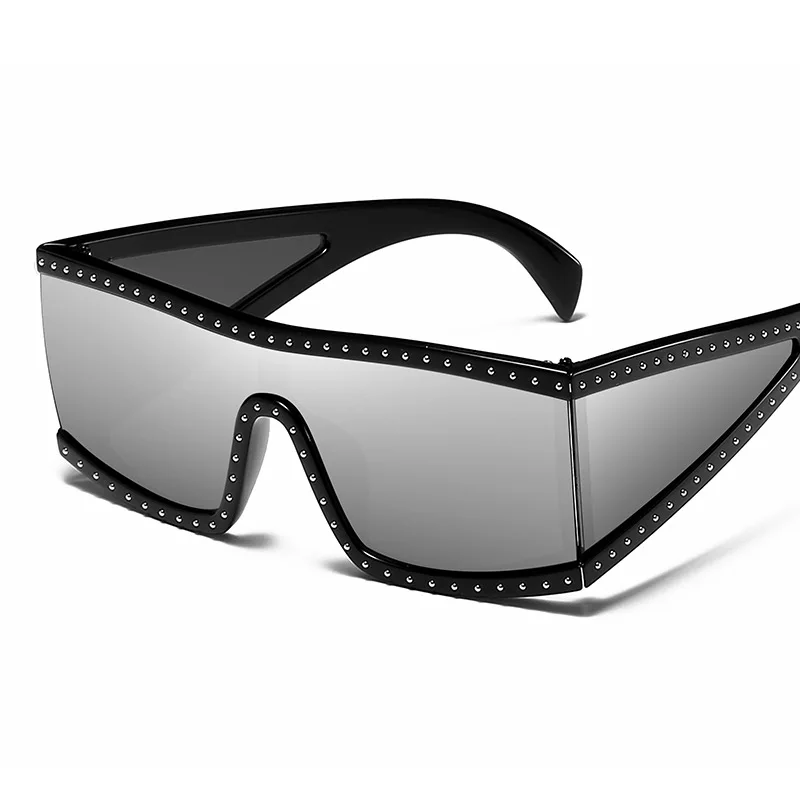 Большие женские квадратные очки с плоским верхом винтажные мужские брендовые Дизайнерские Модные Оттенки UV400 De Sole - Цвет линз: c02