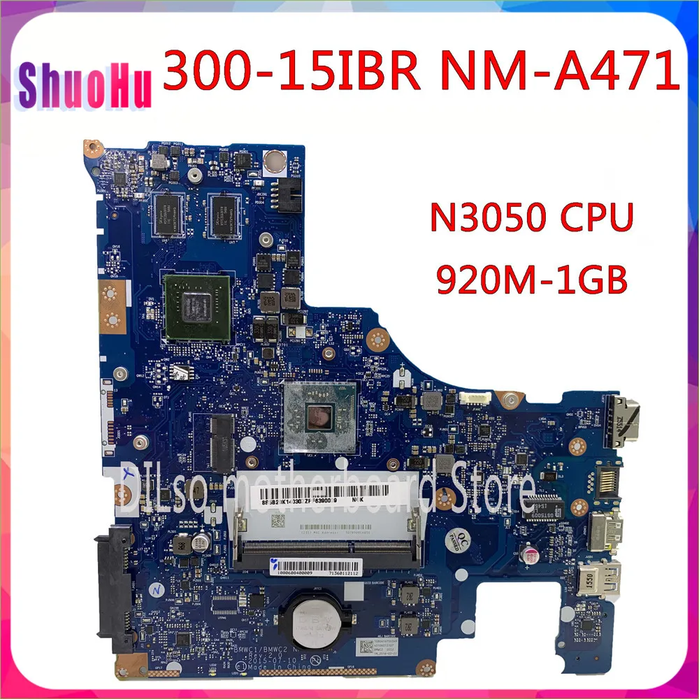KEFU NM-A471 для LENOVO 300-15IBR Материнская плата ноутбука BMWC1/BMWC2 N3050 процессор 920M 1G DDR3 HM76 Intel