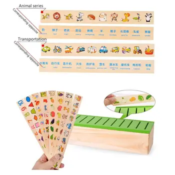 

Montessori Puzzle Learning Toys Knowledge Classification Box Wooden Toys Children Y4QA