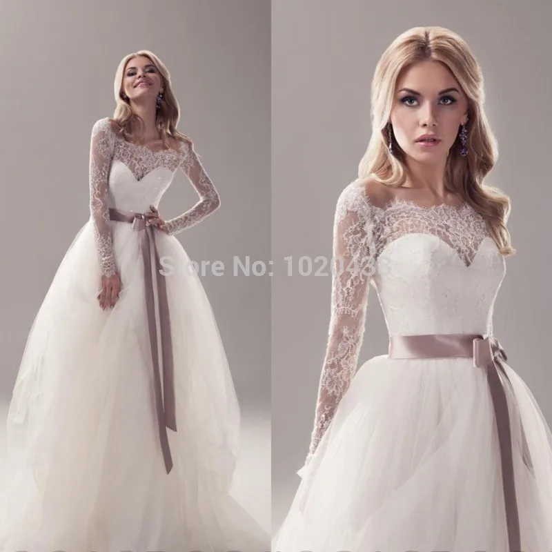 Casamento nieuwe 2018 Lange Mouw Kant Boog Uit De Schouder Tulle A-lijn bruidsjurk vestido de noiva moeder van de bruid jurken Casamento nieuwe 2018 Lange Mouw Kant Boog Uit De Schouder Tulle A-lijn bruidsjurk vestido de noiva moeder van de bruid jurken